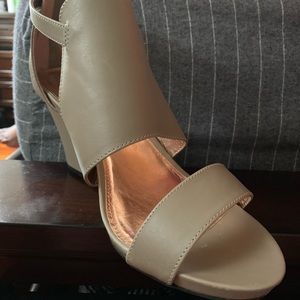 Nude wedge heels from lane Bryant